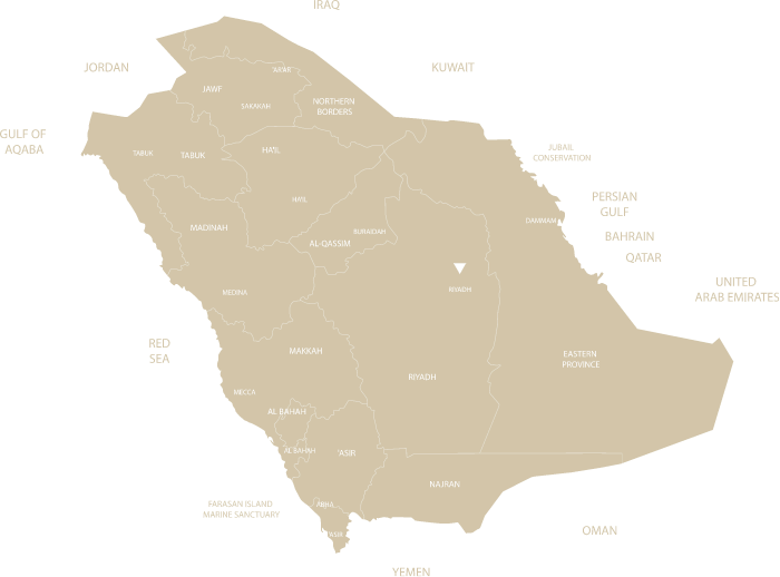 Map of Saudi Arabia